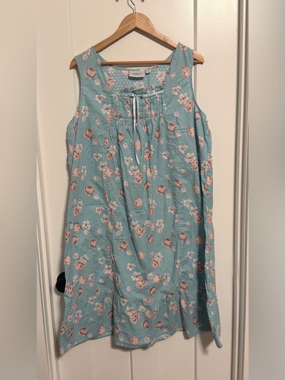 Vintage National 100% Cotton Floral CottageCore Style Dress Nightgown